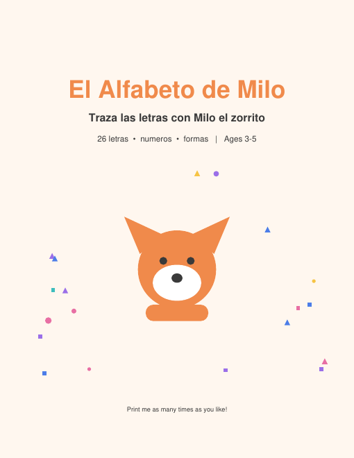 Alfabeto para trazar gratis, fichas preescolar