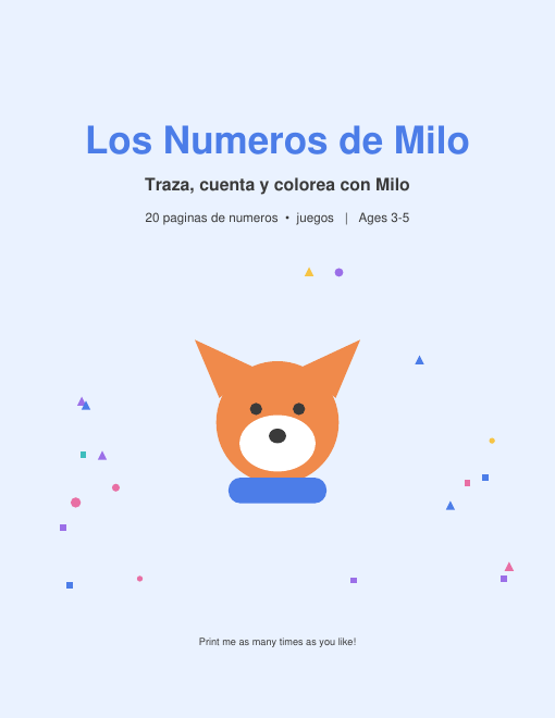 Números para trazar 1-20 gratis