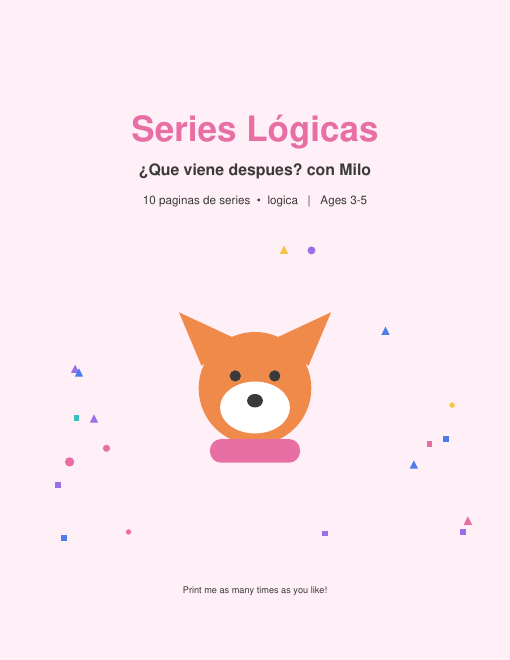 Series lógicas gratis, preescolar