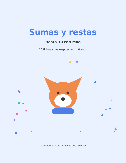 Sumas y restas, 6 años