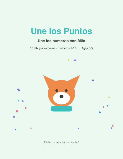 Une los puntos gratis para imprimir