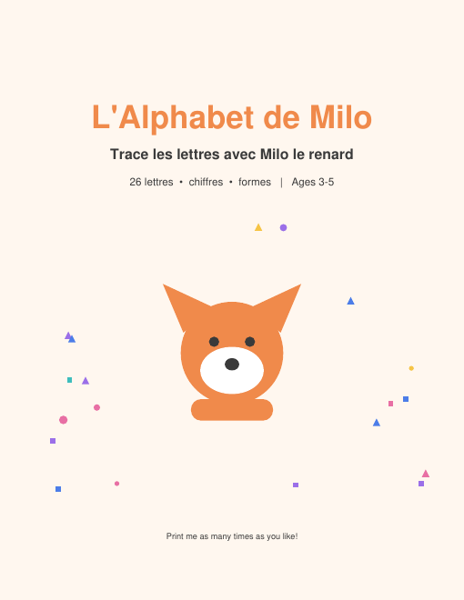 Alphabet à tracer gratuit, fiches maternelle