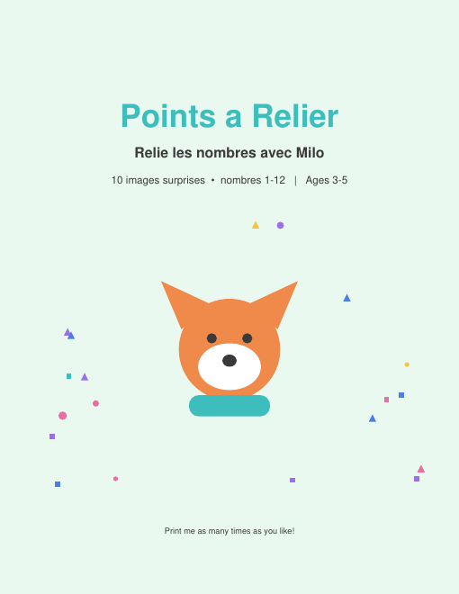 Points à relier gratuits à imprimer
