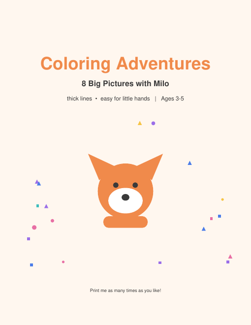 Free Coloring Pages for Toddlers