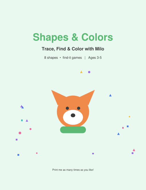 Free Shapes & Colors Worksheets