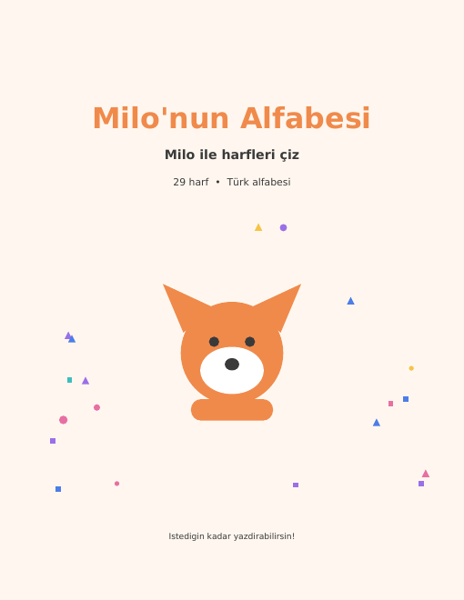 Ücretsiz Türk alfabesi çizme sayfaları