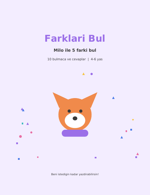 Ücretsiz farkları bul etkinlikleri