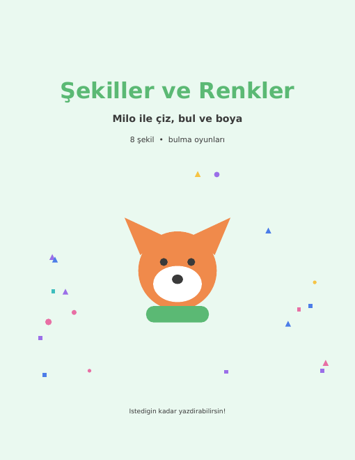Ücretsiz şekiller ve renkler sayfaları